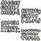146 Piece Alphabet, Numbers, Punctuation White Cutout Letters for Bulletin Board, Classroom, Chalkboard, 3.2 Inch